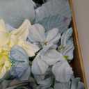 Multi Use Dusty Blue White Artificial Flowers Combo for DIY Centerpieces Arrangements Wedding Bridal Bouquet Table Chair Decor Candle Holder Baby Shower Cake Decor Flower Strips Home Dcor