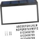 Solar Powered Address Sign Lamp House Number Light with Bright White Led Durable Material Easy Installation for Outdoor Use Illuminates House Address at Night