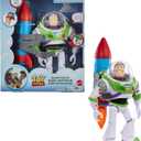 Mattel Disney and Pixar Toy Story Talking Action Figure, Rocket Rescue Buzz Lightyear with 20+ Sounds & Phrases & Moving Helmet Visor, 12-inch Scale