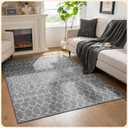 Istana 5x7 Area Rug - Dark Grey Rugs for Living Room 5x7 - Foldable Rugs for Bedroom - Stain Resistant Washable Rug - Eco-Friendly Boho Area Rugs - Easy to Clean Living Room Rug