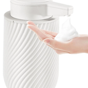 Automatic Soap Dispenser Foaming Touchless: 9oz Plastic White - Rechargeable Electric Smart Auto Foam Soap Dispenser - Bathroom Kitchen Hand Dish Lotion