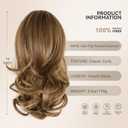 14 Inch Ponytail Extension - Soft Wavy Pony Tails Hair Extensions, Claw Clip Ponytail Extension, Synthetic Hair Extensions Ponytail, Clip in Ponytail (Color: Light Brown With Blonde Highlights)