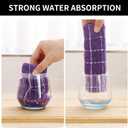 Homaxy 100% Cotton Terry Kitchen Towels(Purple, 13 x 28 inches), Checkered Designed, Soft and Super Absorbent Dish Towels, 5 Pack
