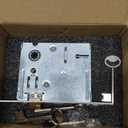 Mortise Lock Replacement Parts, Vintage Style Indoor Mortise Lock Assembly Kit with Antique Skeleton Keys and Reversible Latch Bolt, Matte Black Plated Finish