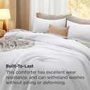 Bedsure Super King Plus Comforter Set, White Soft Prewashed Bedding for All Seasons, 3 Pieces GentleSoft Bed Set, 1 Lightweight Comforter (128"x120") and 2 Pillowcases (20"x36")