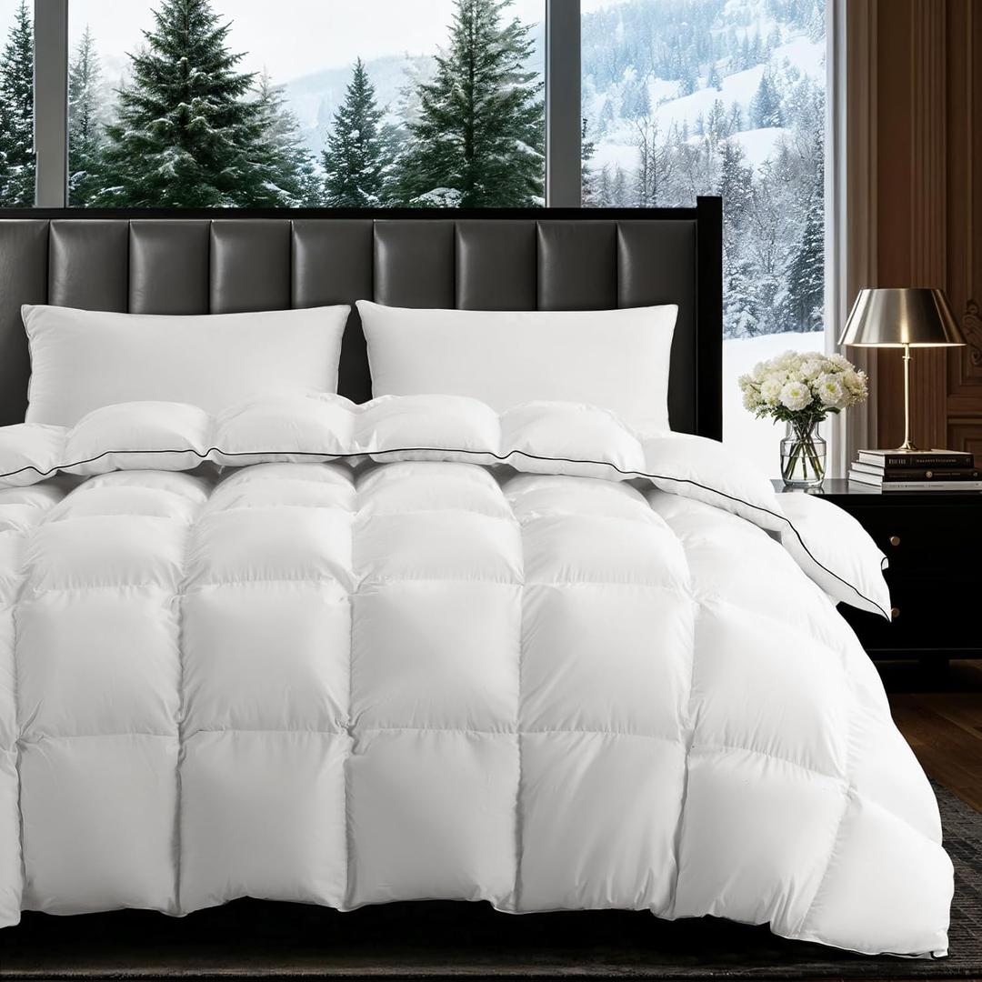duvets Down Comforter King Size White