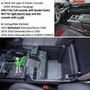 TOPINSTALL 22-26 Red Refreshed Full Tray Compatible with 2022-2026 Silverado/Sierra 1500 and 2024-2026 Chevy Silverado/GMC Sierra 2500HD 3500HD, Armrest Organizer 