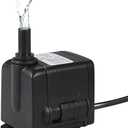 Decdeal 450L/H 6W Submersible Water Pump for Aquarium Tabletop Fountains Pond Water Gardens and Hydroponic Systems with 2 Nozzles, AC110V, US Plug
