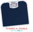 Adamson A21 Analog Scales for Body Weight - Up to 300 LB - New - Anti-Skid Rubber Surface - Large Numbers - Analog Bathroom Scale - Affordable - Durable with 20-Year Assurance - Blue