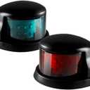 LED Boat Navigation Light Red and Green LED Marine Navigation Light Boat Bow Light for Pontoon and Small Boat (Black)