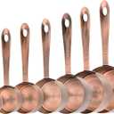 Measuring Cups Set, Copper Measuring Cup Set 7, Stainless Steel Measuring Cups, Kitchen Metal Measuring Cup, Dry Baking Measuring Cups Set, 1/8, 2/3 & 3/4 Heavy Duty Measure Cups for Food, 7 different sizes