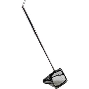 AQUANEAT Aquarium Net with Extendable Long Handle, Adjustable Wastes Skimming Cleaning Tools for Fish Tanks, 3 inch