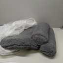 HOMBYS Sherpa Fleece Lumbar Support Pillow with Headrest for Recliner,Memory Foam Recliner Chair Cushion for Back Pain,Big High Back Support for Recliner with Chair Headrest for Elderly (Grey)