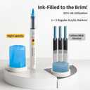 EpenGo Acrylic Paint Markers Set | Professional Art Marker & Paint Pens - Markers for School & Coloring | 60 Colors for Rock/Glass/Wood/Paper/Ceramic DIY Crafts (24-Color Set)