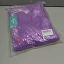 FEMI SEMI Women Puff Short Sleeve Sparkle Shift Dress Crewneck Sequin Shimmer Cocktail Party Dress (Purple, S)