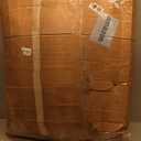 Nathan James Cohen Mid-Century Modern Leather Bar Stool, Counter Height Chair in Solid Wood Frame with Footrest and Woven Leather Back for Kitchen, Natural Brown, 1 count, Barstool - 24"