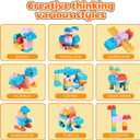 45pcs Soft Building Blocks for Toddlers - BPA-Free STEM Educational Toys Ages 18+ Months, Safe Preschool Learning Blocks for Creativity and Motor Skills Development