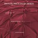 Andency Burgundy Comforter Set King(104x90Inch), 3 Pieces(1 Pinch Pleat Comforter and 2 Pillowcases) All-Season Pintuck Comforter Set, Soft Lightweight Polyester Bedding Comforter Set