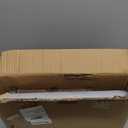 Small Footstool Office Under Desk Ottoman Padded Hassock 16.1"(41cm) x 6.7"(17cm) with Wooden Legs Modern Living Room Bedroom Work Nail Salon Compact Footrest Stool Relaxation Rest Foot Stool (Grey)