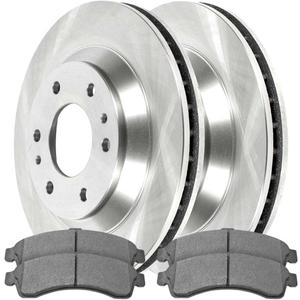 AutoShack Brake Rotors with Brake Pads Front Brake Rotor & Pad Replacement Kit for Buick Rainier Isuzu Ascender GMC Envoy Chevrolet Trailblazer 2002-2004 Oldsmobile Bravada 4WD RWD CBO65071882C32