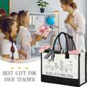 Panelee 2 Pcs Teacher Appreciation Gifts Teacher Canvas Tote Bag Thank You Gifts for Women Student End of Year Graduation