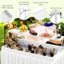 LHBcraft Folding Party Ice Cooler Table with Extra Storage Shelf, Portable Tailgate Camp Fishing Cleaning Table, Ice Cooler with Removable Skirt & Drain Hose, Cooler for Camping, Picnic,BBQ, White, 40 inches x 22 inches x 32.5 inches