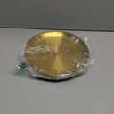  Worldity 8 Pcs 9 Inch Round Gold Tray, Stainless Steel Gold Dessert Trays, Bar Tray for Countertop, Perfume Trays for Dresser, Bathroom Candle, Jewelry Makeup Organizer : Home & Kitchen