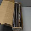 KAMANINA Single Curtain Rod 32 to 58 Inch(2.6-4.8Ft), 7/8 Inch Antique Bronze Adjustable Drapery Rod for Windows, Decorative Netted Texture End