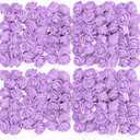 MECCANIXITY Artificial Rose Flower Heads, Purple Mini Faux Flowers 0.8 Inch-1 Inch for DIY Craft Wedding and Party Decoration Pack of 144