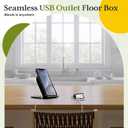TG Round Pop-Up Floor Box Kit, 20A Tamper-Resistant Weather Resistant Receptacle Outlet, Outlet Cover Box, Watertight Gasket and Corrosive Resistant Hardware, Nickel Plated Brass, Stainless Steel