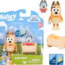 Bluey Figure 2-Pack Baby Race | 2 Figure Pack with Chilli and Baby with Cradle Accessory