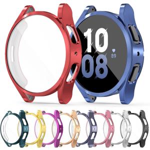 RICHONE [10 Pack] Compatible with Samsung Galaxy Watch FE 4/5 40mm Screen Protector Case, Full Protection Cover Soft TPU Bumper Frame Accessories 10 Colors for Women Men (SM-R900, SM-R860, SM-R861)