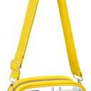 KETIEE Clear Crossbody Bag, Stadium Approved Clear Purse Bag for Concerts Sports Events Festivals (G4-macaron-yellow)