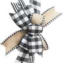 Buffalo Plaid Christmas Wreath Bow for Wreath Farmhouse Rustic Front Door Bow Wreath Decorations