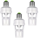 Hortsun 3 Pieces Hortsun Motion Sensor Light Socket Smart Screw in Light Bulb Outlet Compatible with E26/e27 Motion Activated Bulb Holder Adapter Automatic Control for Garage Storage Room