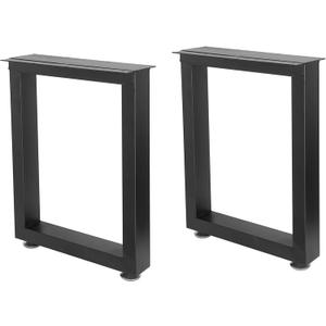 Taelakeni 16 Inch Metal Bench Leg Coffee Table Legs, Set of 2 (Square)