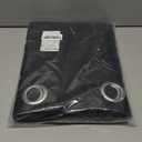 NICETOWN Pitch Black Solid Thermal Insulated Grommet Blackout Curtains/Drapes for Bedroom Window (2 Panels, 42 inches Wide by 63 inches Long, Black)