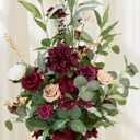 Ling's moment 41inch Tall Standing Artificial Flowers 2pcs, Marsala & Blush