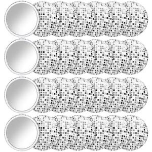 12 Pcs Compact Mirrors, 2.76 Inch Disco Ball Compact Mirror Bulk, Vintage Round Pocket Mirror Mini Vanity Mirror Portable Travel Makeup Mirror for Purse, Glitter Cosmetic Mirror for Women Home Office