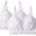 Cosabella Women's Say Never Curvy Sweetie Bralette 2 Pack, White/White, Extra Large