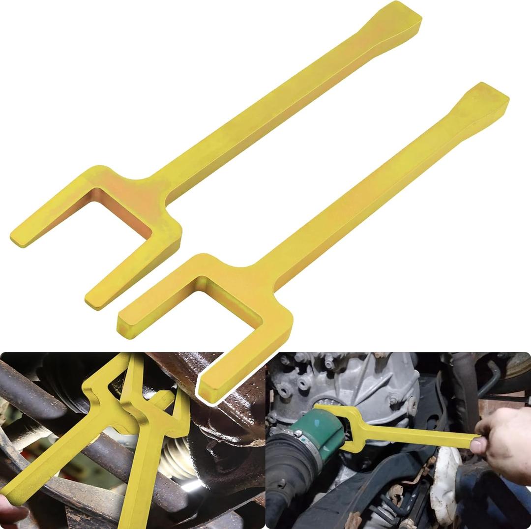 12020 Axle Popper Kit 2PC CV Axle Removal Tool for Most FWD Front Wheel Drive Vehicles Removing Stuck Half Shaft Fixing Damaged CV Joints CV Axle Puller, Gold