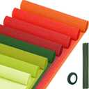 Crepe Paper Streamers 8 Rolls, 10 x 98Inch 8 Christmas Colors Crepe Paper Sheets for DIY Gift Colourful Paper Flower Wrapping Paper Crafts Birthday Wedding Holiday Party Decorations