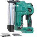 Cordless 2" Brad Nailer Compatible with Makita Battery(No Battery), 2-in-1 Electric Nail Gun/Staple Gun, 18 Gauge Nail Gun Battery Powered with 1000 Nails for Wood Carpentry, Adjustable Depth