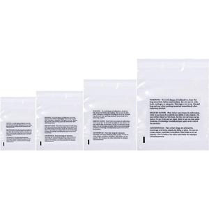 Poly Bags with Suffocation Warning 6x9", 8x10", 9x12", 11x14" - Combo Pack of 400 (100 each size) - Clear Poly Bags by Retail Supply Co - Resealable