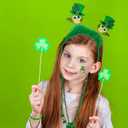 Winlyn Bulk St. Patrick's Day Novelty Jewelry Assortment St. Patrick's Day Party Favors Supplies Head Bopper Necklace Bracelet Glasses Tattoo Stickers Accessories for St. Patty's Day Irish Party Dcor