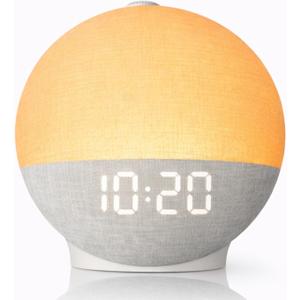 Sunrise Alarm Clock with Sound Machine, Natural Wake Up Light with Night Light, 30 Sleep Sounds, White Noise Machine Alarm Clocks for Bedrooms, Heavy Sleepers