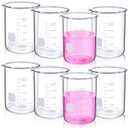 8 Pcs 800 ml Glass Lab Beaker 3.3 Borosilicate Glass Measuring Cup with Spout Low Form Glassware for Laboratories Classrooms or Home Use