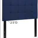 Flash Furniture Bedford Tufted Upholstered Twin Size Headboard in Navy Fabric, Twin