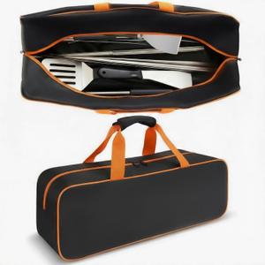 Heavy Duty Grill Tool Storage Bag, Large Capacity Grill Accessory Storage, Waterproof Oxford Grill Utensil Storage Compatible with Blackstone for Camping, RV Travel,(Bag Only)