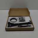 12X Long Swing Arm Magnifying Glass with Light and Stand, NUEYiO 4-Way Large Strong Metal Clamp Lighted Magnifier Lamp, 5 Color Modes LED Magnifying Lamp for Workbench, Crafting, Hobby (26.76inch Black)